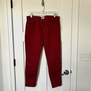 CURRENT/ELLIOTT Jeans Womens 30 The Stiletto Ankle Skinny Rodeo Red Denim M011